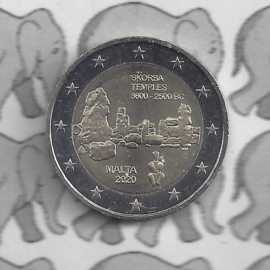 Malta 2 euromunt CC 2020 (19e) "Tempel van Skorba"