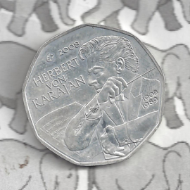 Oostenrijk 5 euromunt 2008 (13e) "Herbert von Karajan" (zilver)