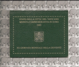 Vatican 2 eurocoin CC 2005 "Wereld Jongeren dag Keulen" (in blister)