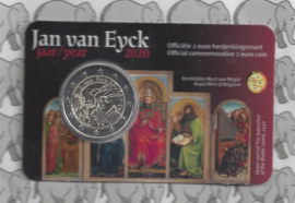 België 2 euromunt CC 2020 (25e) "Jan van Eyck jaar" in coincard Nederlandse versie