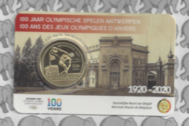 België 2,5 euromunt 2020 "100 jaar Olympische Spelen Antwerpen", reliëf BU in coincard