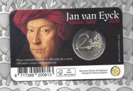 België 2 euromunt CC 2020 (25e) "Jan van Eyck jaar" in coincard Nederlandse versie