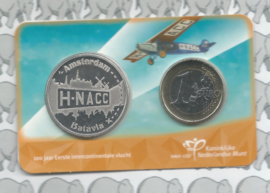 Nederland coincard 2024 "100 jaar Eerste Intercontinentale vlucht" (1 euromunt en penning)