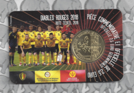 België 2,5 euromunt 2018 "Rode Duivels" in coincard Nederlandse versie