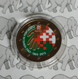 Portugal 2 euromunt CC 2015 (13e) "150 jaar Portugees Rode kruis" (kleur 3)