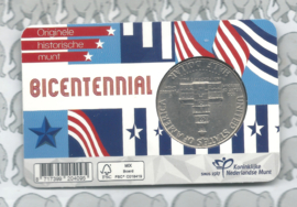 Nederland 2026 "250 jaar bestaan van de Verenigde Staten", 1/2 US dollar 1976 in coincard