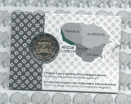 Litouwen 2 euromunt CC 2025 (20e) "Klein Litouwen (Mažoji Lietuva)" in coincard