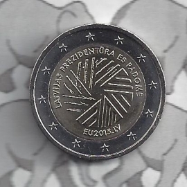 Letland 2 euromunt CC 2015 (2e) "Voorzitterschap Europese Unie"