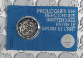 Frankrijk 2 euromunt CC 2022 (28e) "Olympische Zomerspelen Parijs 2024", in paarse coincard