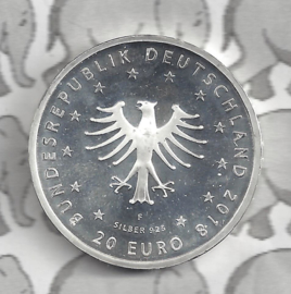 Duitsland 20 euromunt 2018 (11e) “Kikker Koning”, zilver