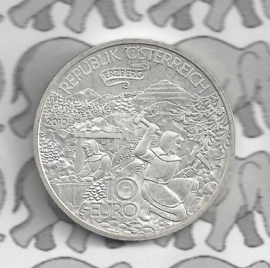 Oostenrijk 10 euromunt 2010 (17e) "de ertsberg in Styria" (zilver)