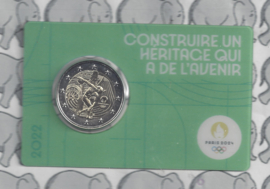 Frankrijk 2 euromunt CC 2022 (28e) "Olympische Zomerspelen Parijs 2024", in groene coincard