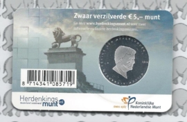 Netherlands 5 eurocoin 2015 "Waterloo vijfje" (in coincard)