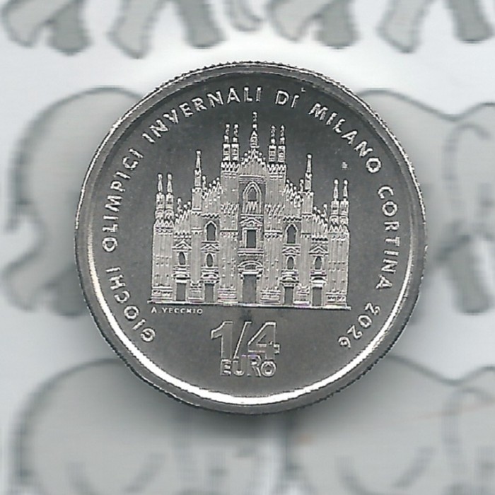 Italië 0,25 euromunt 2025 (2e) "Olympische Winter Spelen Milaan Cortina - Milaan"