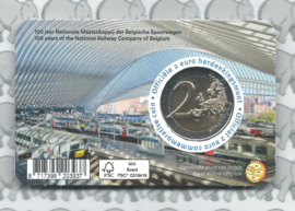 België 2 euromunt CC 2026 (36e) "100 Jaar NMBS/SNCB (Nationale Spoorwegen)" in coincard Franse versie
