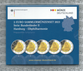 Duitsland 2 euromunt CC 2023 (28e) "Hamburg (Elbe Philharmonie)" (5 letters) proof