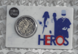 Frankrijk 2 euromunt CC 2020 (24e) "Medisch onderzoek", in coincard "Heros"