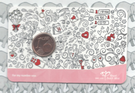 Nederland coincard 2025 "Voor mijn nummer 1" (1 eurocent)