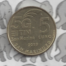 San Marino 5 euromunt 2019 "5G"