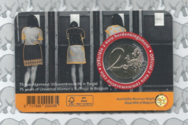 België 2 euromunt CC 2023 (31e) "75 Jaar Vrouwen Kiesrecht" in coincard Franse versie