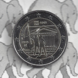 België 2 euromunt CC 2018 (20e) "50 jaar mei 1968"