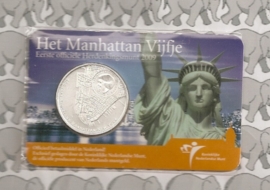 Nederland 5 euromunt 2009 (14e) "400 jaar Nederland-Manhatten" (in coincard)