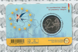 België 2 euromunt CC 2024 (32e) "Voorzitter EU raad" in coincard Franse versie