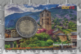 Andorra standaard 2 euromunt 2017 in coincard