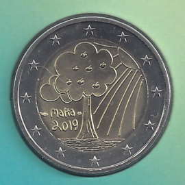 Malta 2 euromunt CC 2019 "Kinderen en Solidariteit: Natuur en Milieu", met muntteken Monnaie de Paris.