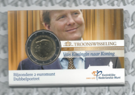 Netherlands 2 eurocoin CC 2013 "Troonswisseling" (in Coincard UNC)