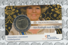 Netherlands 2 eurocoin CC 2013 "Troonswisseling" (in Coincard UNC)