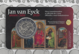 België 2 euromunt CC 2020 (25e) "Jan van Eyck jaar" in coincard Franse versie
