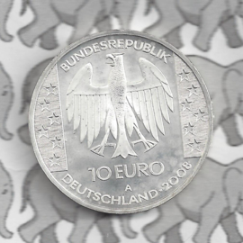 Duitsland 10 euromunt 2008 (38e) "Hemelschijf van Nebra" (zilver).