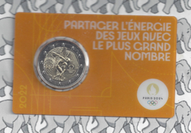 Frankrijk 2 euromunt CC 2022 (28e) "Olympische Zomerspelen Parijs 2024", in gele coincard