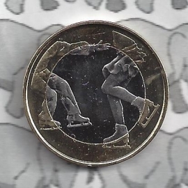 Finland 5 eurocoin 2015 (44e) "Sport, Kunstschaatsen"