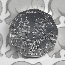 Oostenrijk 5 euromunt 2006 (8e) "Wolfgang Amadeus Mozart" (zilver)