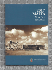 Malta BU set 2017 "Tempels van Hagar Qim". 2 euromunt met Maltees muntteken (F).