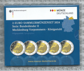 Duitsland 2 euromunt CC 2024 (30e) "Mecklenburg-Voorpommeren" (5 letters) proof