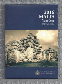 Malta BU set 2016 "Megalithische tempels van Ggantija". 2 euromunt met Maltees muntteken (F).