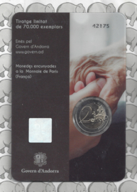 Andorra 2 euromunt CC 2021 (15e) "Zorg voor onze Ouderen", in coincard