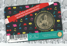 België 2,5 euromunt 2023 "Belgische Festivalcultuur" in coincard Nederlandse versie