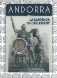 Andorra 2 euromunt CC 2022 (17e) "De legende van Karel de Grote", in coincard
