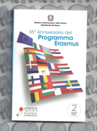 Italië 2 euromunt CC 2022 (32e) "35 jaar Erasmus programma" in coincard