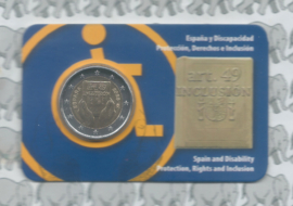 Spanje 2 euromunt CC 2026 (29e) "Spanje en personen met beperking" in coincard