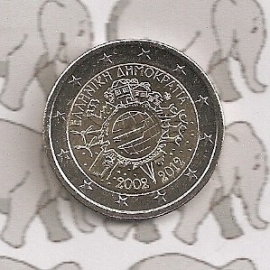Greece 2 eurocoin CC 2012 "10 jaar euro"