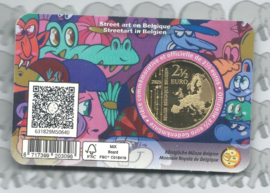 België 2,5 euromunt 2025 "Streetart in België" in coincard Nederlandse versie
