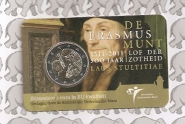 Nederland 2 euromunt CC 2011 (3e) "Erasmus" (in coincard)