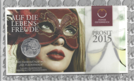 Oostenrijk 5 euromunt 2015 (27e)  "Fledermaus" (zilver in blister)
