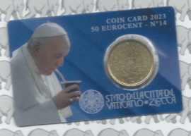 Vaticaan 50 eurocent 2023 in coincard, nummer 14