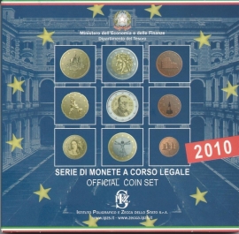 Italy BU set 2010 "Ministerie Economie"(9coins)